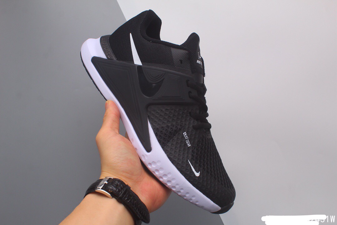 2021 Nike Air Renew Black White Running Shoes